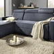 Funktions-Polstermöbel - Polstermöbel mit Bettfunktion und verstellbaren Kopfstützen – Farbe DUNKELGRAU Funktions-Polstermöbel - Polstermöbel mit Bettfunktion und verstellbaren Kopfstützen, in Farbe BEIGE, in Ausführung Schlafsofa mit Hocker