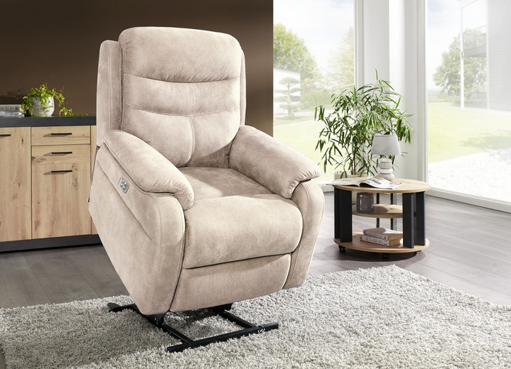 TV- & Relaxsessel - Elektrisch verstellbarer TV-Sessel mit Motor und Aufstehhilfe, in Farbe BLAU-GRAU Ansicht 6