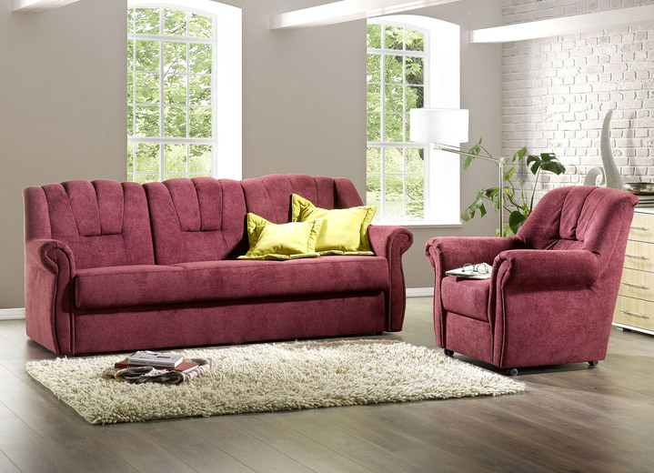 Funktions-Polstermöbel - Frei im Raum aufstellbare Polstermöbel mit Federkernpolsterung, in Farbe GRÜN, in Ausführung Sessel Ansicht 4