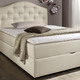 Betten - Boxspringbett mit Bettkasten und Topper – Farbe BEIGE – Ansicht 1 Betten - Boxspringbett mit Bettkasten und Topper, in Farbe BEIGE, in Ausführung Mit Bonnell-Federkern-Matratze – Farbe BEIGE – Ansicht 1