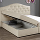 Betten - Boxspringbett mit Bettkasten und Topper – Farbe BEIGE – Ansicht 4 Betten - Boxspringbett mit Bettkasten und Topper, in Farbe BEIGE, in Ausführung Mit Bonnell-Federkern-Matratze – Farbe BEIGE – Ansicht 4