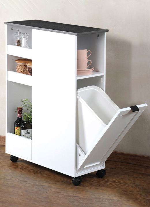 Praktisches Nischenregal Mit 15 L Mulleimer Kuchenmobel