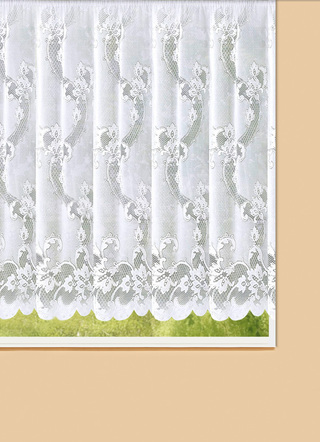 Blumenfenster-Store mit Universalschienenband
