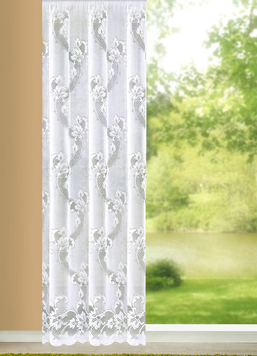 Klassisch - Fabelhafter Langstore mit Universalschienenband, in Größe 283 (H245xB300 cm) bis 291 (H245xB450 cm), in Farbe WEISS Ansicht 1