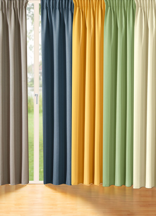 Klassisch - Thermo-Verdunkelungsschal mit Multifunktionsband, in Größe 365 (H145xB135 cm) bis 456 (H245xB135 cm), in Farbe BLAU – Farbe BLAU – Ansicht 