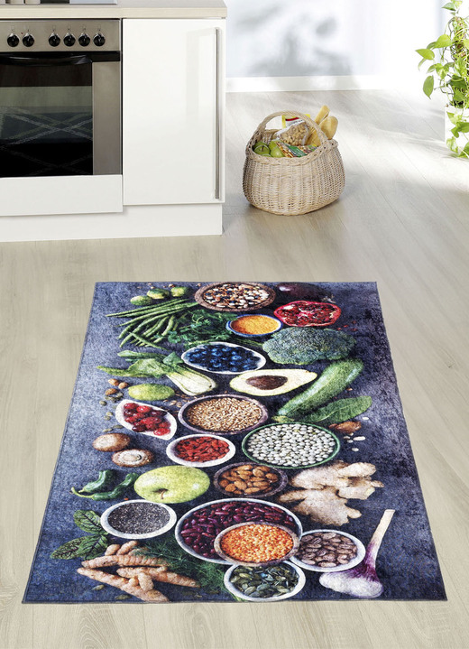 Modern - Küchenläufer und Teppiche mit rutschhemmender Rückseite, in Größe 102 (Küchenläufer, 60x115 cm) bis 165 (Küchenteppich, 120x180 cm), in Farbe BUNT