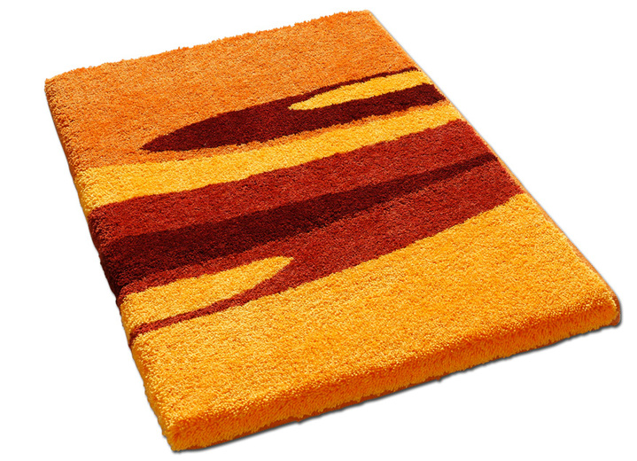 Badgarnituren - Trockner und Fußbodenheizung geeignete Badgarnitur, in Größe 100 (Vorleger halbrund, 50/ 80 cm) bis 112 (WC-Deckelbezug, 47/ 50 cm), in Farbe TERRA Ansicht 1