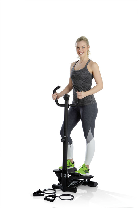 Fitness - Swing-Stepper 3-in-1 mit Griff, in Farbe SCHWARZ Ansicht 1