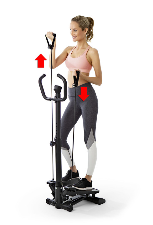 - Swing-Stepper 3-in-1 mit Griff Ansicht 3 - Swing-Stepper 3-in-1 mit Griff, in Farbe SCHWARZ Ansicht 3