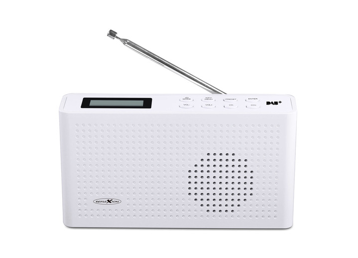 Modern - Tragbares DAB+ Radio mit integriertem Akku, in Farbe WEISS Ansicht 1