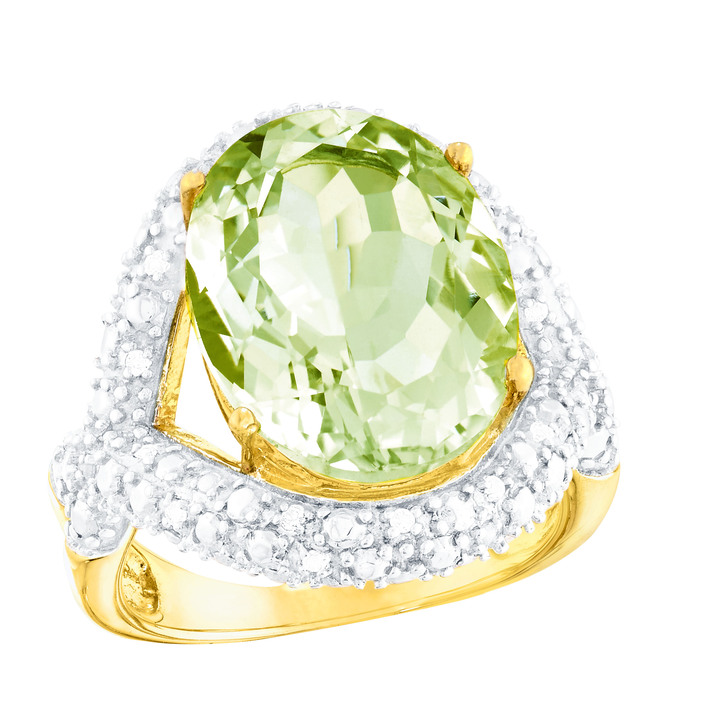 Ringe - Strahlend schöner Damenring mit echt Amethyst und echt Weißtopas, in Größe 160 bis 220, in Farbe  Ansicht 2