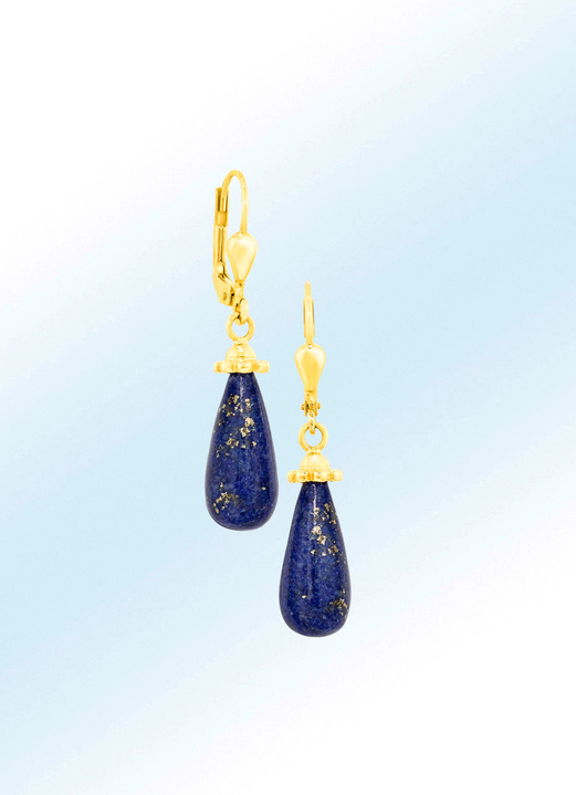 - Ohrringe mit Lapislazuli, in Farbe