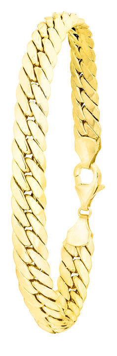 ohne Steine / mit Zirkonia - Klassisches Panzerketten-Armband Ansicht 2 ohne Steine / mit Zirkonia - Klassisches Panzerketten-Armband, in Farbe , in Ausführung Länge 19 cm Ansicht 2