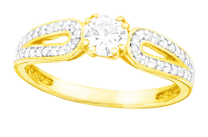 ohne Steine / mit Zirkonia - Romantischer Damenring, in Größe 160 bis 220, in Farbe  Ansicht 2