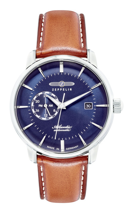 Automatikuhren - Zeppelin-Automatik-Herrenuhr mit Edelstahlgehäuse und Lederband, in Farbe  Ansicht 4
