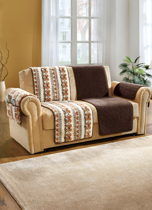 Wohnaccessoires - Naturnahe Wohnaccessoires aus Schafschurwolle, in Farbe HELLBRAUN, in Ausführung Armlehnenschoner, 2er-Set Ansicht 2