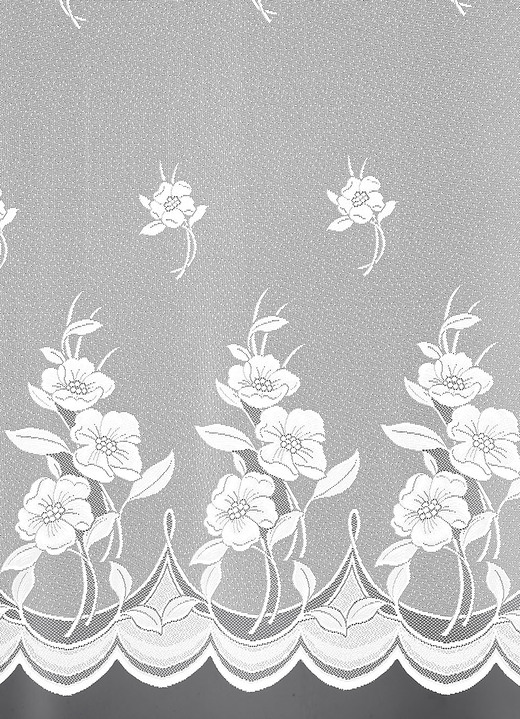 - Langstore mit Blumengirlanden, in Größe 236 (225x300 cm) bis 298 (245x600 cm), in Farbe WEISS Ansicht 2