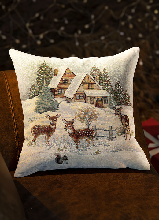 Kissenbezüge - Kissenbezug Rehkitze mit Reißverschluss, in Farbe BUNT Ansicht 2