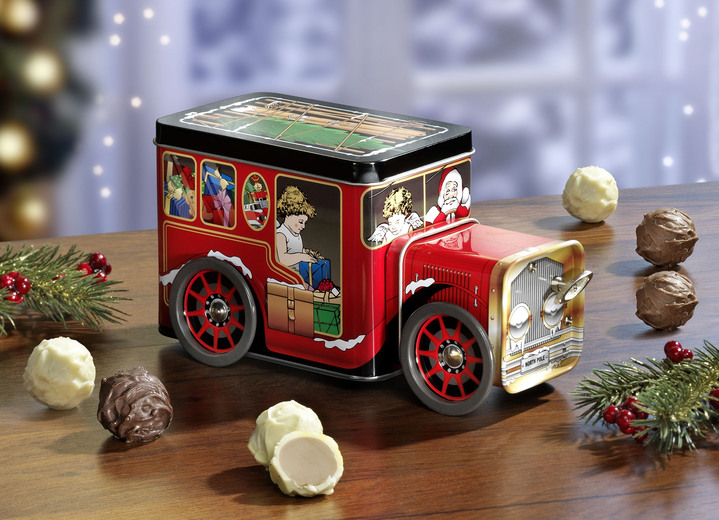 Weihnachtsleckereien - Spieluhrdose Christmas Truck, in Farbe BUNT