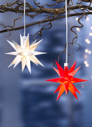 - Beleuchteter Stern, batteriebetrieben, aus dem Hause Sterntaler, in Farbe ROT, in Ausführung Mini-Stern