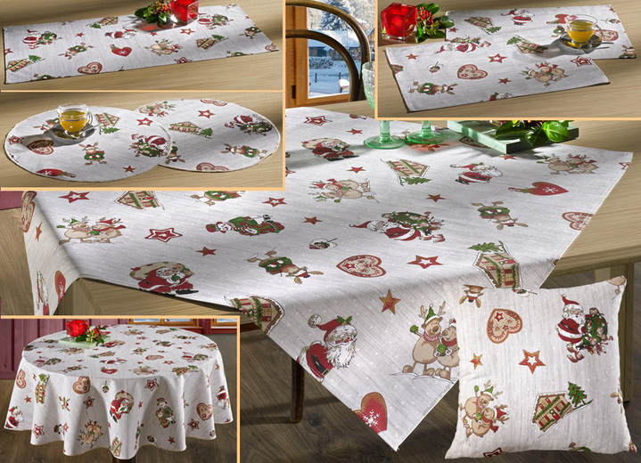 Tischdecken - Tisch- und Raumdekoration aus Baumwolle, in Größe 101 (2x Platzset, 35/ 50 cm) bis 404 (2x Kissenbezüge, 40/ 40 cm), in Farbe BUNT