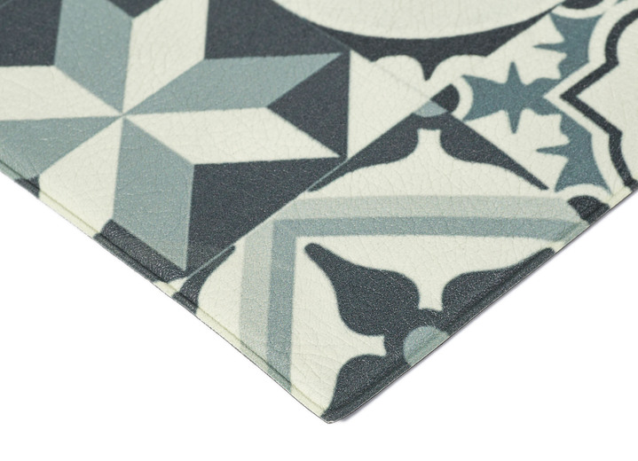 Läufer & Stufenmatten - Strapazierfähiger Küchenläufer und -teppich im Fliesen-Design, in Größe 110 (Küchenläufer, 50 x 150 cm) bis 164 (Küchenteppich, 120 x 170 cm), in Farbe GRAU Ansicht 3