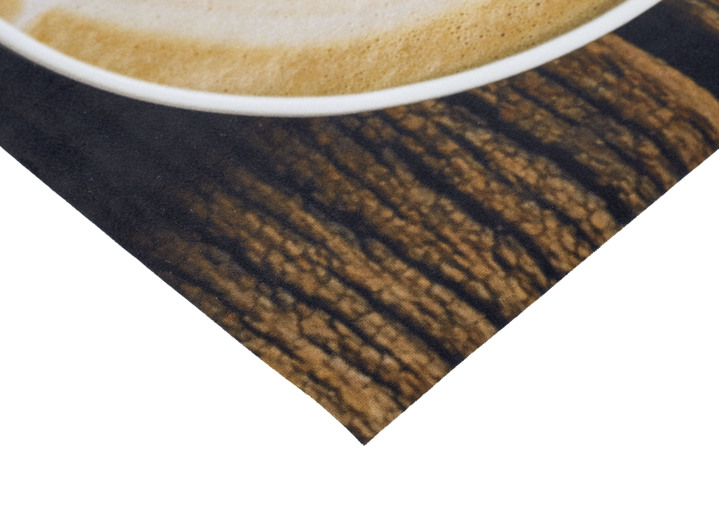 Läufer & Stufenmatten - Küchenläufer Kaffeetassen, mit rutschhemmender Rückseite, in Farbe BRAUN Ansicht 3