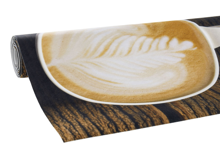 Läufer & Stufenmatten - Küchenläufer Kaffeetassen, mit rutschhemmender Rückseite, in Farbe BRAUN Ansicht 6