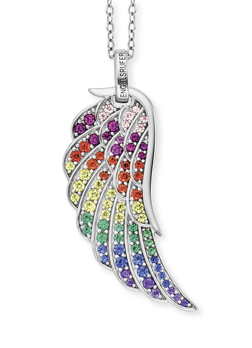 Anhänger - Anhänger Engelsflügel mit Zirkonia, in Farbe  Ansicht 2