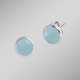 - Powerful Stone Ohrstecker mit Blauem Achat – Farbe HELLBLAU – Ansicht 1 - Powerful Stone Ohrstecker mit Blauem Achat, in Farbe HELLBLAU – Farbe HELLBLAU – Ansicht 1