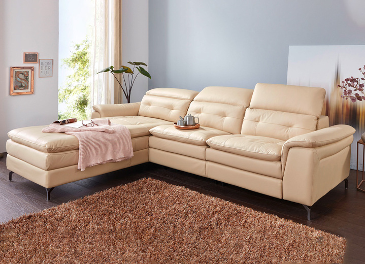 Funktions-Polstermöbel - Leder-Polsterecke mit Relax-Funktion, in Farbe BRAUN Ansicht 4