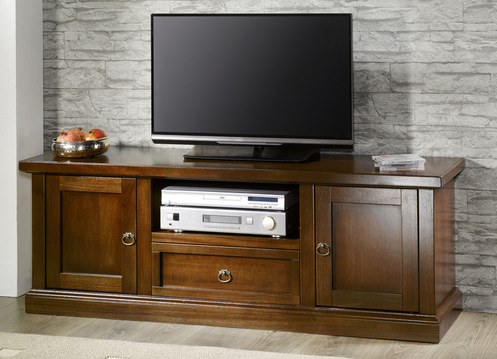 Vitrinen & Highboards - Möbelserie aus teilmassivem Holz, in Farbe ANTIKWEISS, in Ausführung Vitrine, klein Ansicht 6