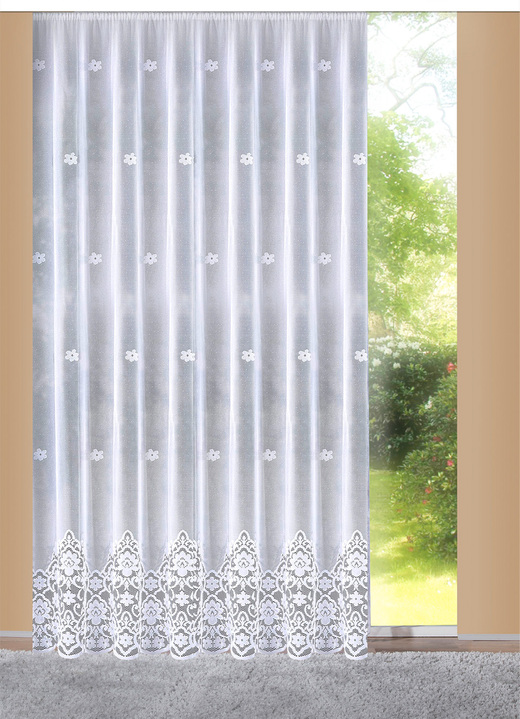 Klassisch - Fabelhafter Langstore mit Universalschienenband, in Größe 242 (H225xB450 cm) bis 298 (H245xB600 cm), in Farbe WEIß Ansicht 1