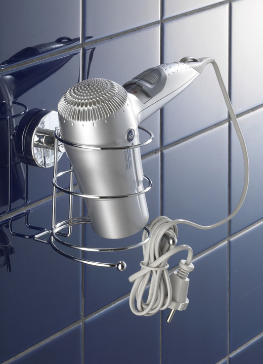 - Vacuum-Loc-System® - Die perfekte Aufbewahrungslösung für Ihr Bad, in Farbe SILBER, in Ausführung Haartrocknerhalter Ansicht 1