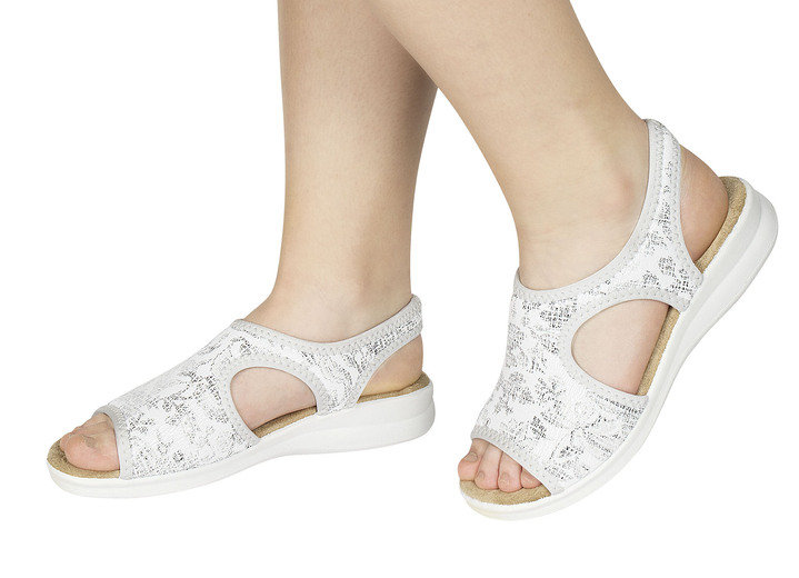 Schuhe & Einlagen - Sandalette von Aerosoft in Weite G–H, in Größe 036 bis 042, in Farbe WEISS, in Ausführung mit elastischem Einschlupf Ansicht 1