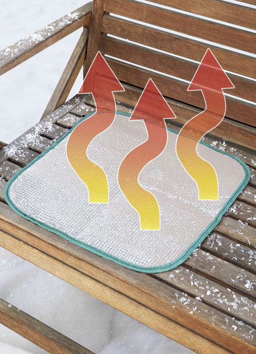 Wärme & Entspannung - Thermo-Sitzkissen, 2er Set, in Farbe SILBER-GRÜN Ansicht 1