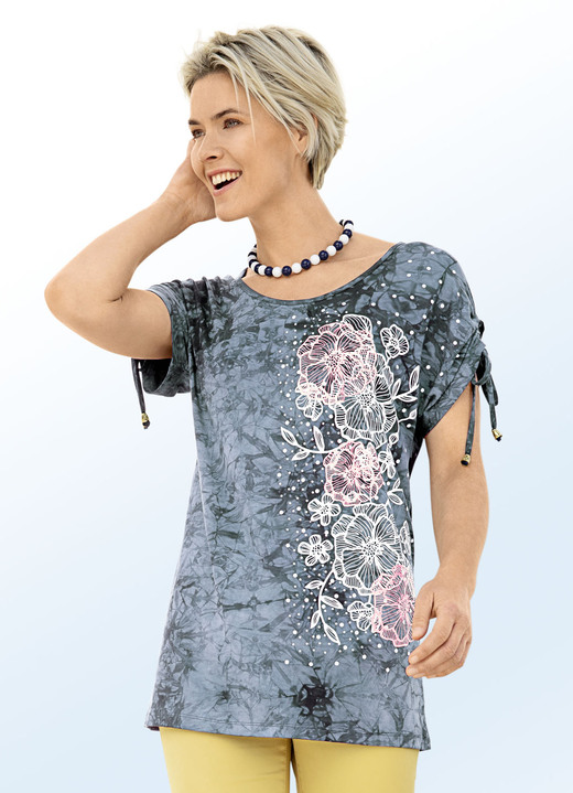 Shirts - Shirt in angesagter Batik-Optik in 2 Farben Shirts - Shirt in angesagter Batik-Optik in 2 Farben, in Größe 036 bis 054, in Farbe GRAU