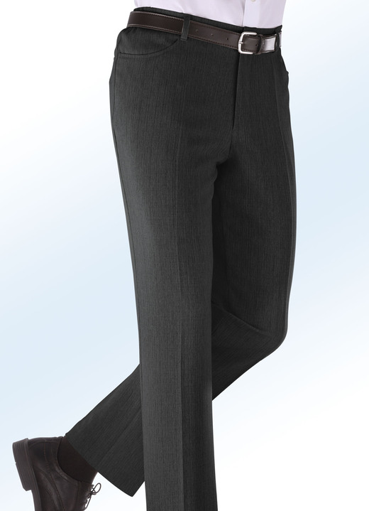 Herrenmode - Hose in Leinenoptik in 4 Farben, in Größe 025 bis 060, in Farbe SCHWARZ Ansicht 1