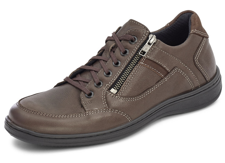 Slipper & Schnürschuhe - GINO GALANTE, sportliche Herren-Schnürhschuhe, mit herausnehmbarem Fußbett, in Größe 040 bis 047, in Farbe SCHWARZ-GRAU Ansicht 3