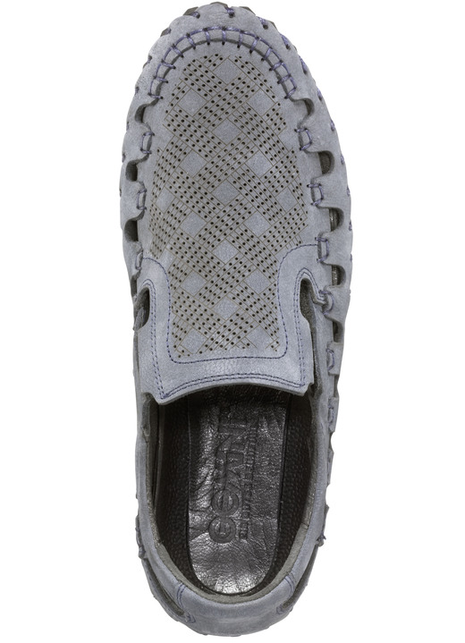 Slipper & Schnürschuhe - Gemini, sommerliche Herren-Slipper, mit Gummizug, in Größe 040 bis 046, in Farbe JEANSBLEU Ansicht 2