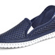 Komfortschuhe - Gemini Slipper mit sommerlich perforiertem Rind-Nappaleder, in Größe 036 bis 041, in Farbe MARINE – Farbe MARINE – Ansicht 2