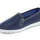 Komfortschuhe - Gemini Slipper mit sommerlich perforiertem Rind-Nappaleder, in Größe 036 bis 041, in Farbe MARINE – Farbe MARINE – Ansicht 1