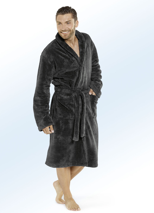 Bademäntel - Bademantel für Damen und Herren Ansicht 6 Bademäntel - Bademantel für Damen und Herren, in Größe 3XL (D=56/58 H=64/66) bis XXL (D=52/54 H=60/62), in Farbe MARINE Ansicht 6