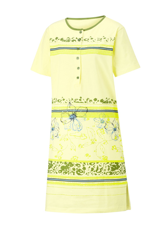 Nachthemden - Zweierpack Nachthemden mit platziertem Druck vorne, in Größe 036 bis 052, in Farbe TÜRKIS/LIMONE Ansicht 4