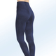 Leggings - Zweierpack Leggings mit BIO-Baumwolle – Farbe 1X GRAU MELIERT, 1X MARINE – Ansicht 3 Leggings - Zweierpack Leggings mit BIO-Baumwolle, in Größe 036 bis 054, in Farbe 1X ROT, 1X SCHWARZ – Farbe 1X GRAU MELIERT, 1X MARINE – Ansicht 3