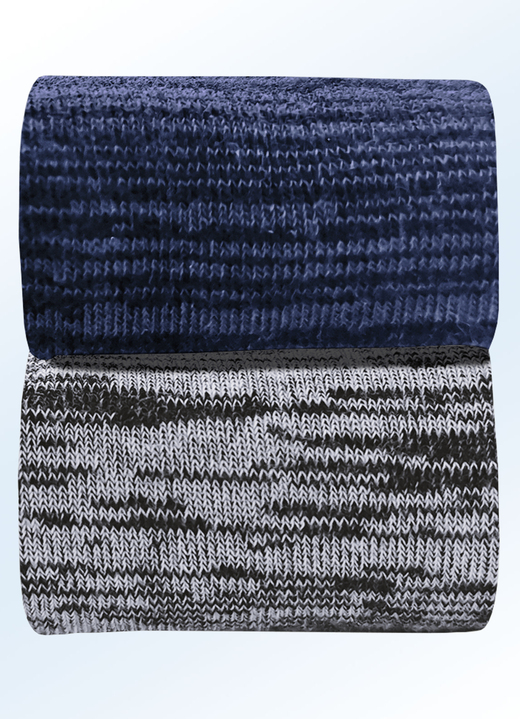 Strümpfe - Sechserpack Socken atmungsaktiv und superweich Ansicht 2 Strümpfe - Sechserpack Socken atmungsaktiv und superweich, in Größe 1 (Schuhgr. 35-38) bis 3 (Schuhgr. 43-46), in Farbe 2X SILBERGRAU, 2X MITTELGRAU, 2X MARINE Ansicht 2