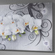 Blumen - Bild mit dem Titel Orchideen, in Farbe WEISS-SILBER