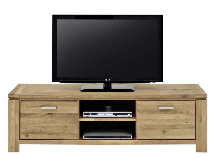 - Hochwertiges TV-Longboard mit Massivholzfronten, in Farbe WILDEICHE, in Ausführung TV-Longboard