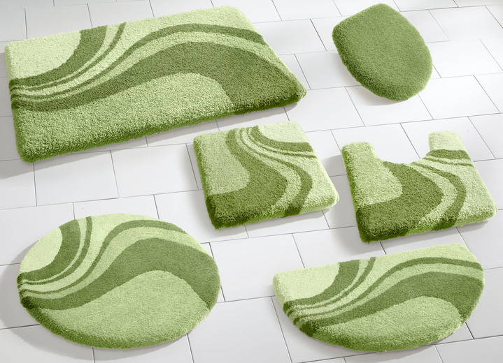 Heimtextilien - Badgarnitur von Kleine Wolke mit rutschhemmender Rückseite, in Größe 100 (Vorleger halbrund, 50/ 80 cm) bis 112 (WC-Deckelbezug, 47/ 50 cm), in Farbe BEIGE Ansicht 9