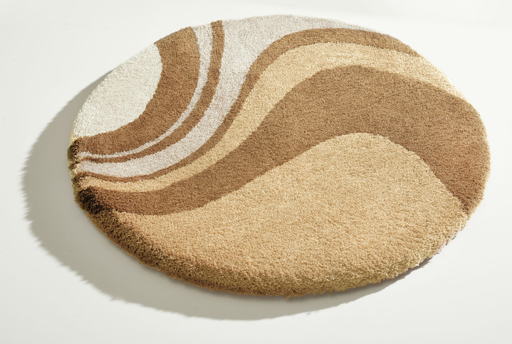 Heimtextilien - Badgarnitur von Kleine Wolke mit rutschhemmender Rückseite, in Größe 100 (Vorleger halbrund, 50/ 80 cm) bis 112 (WC-Deckelbezug, 47/ 50 cm), in Farbe BEIGE Ansicht 11